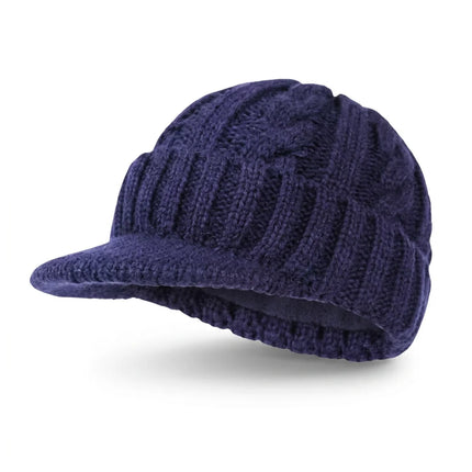 Casquette bonnet tricot laine mérinos hiver unisexe - Vue 1 - Casquette