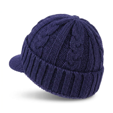 Casquette bonnet tricot laine mérinos hiver unisexe - Vue 2 - Casquette