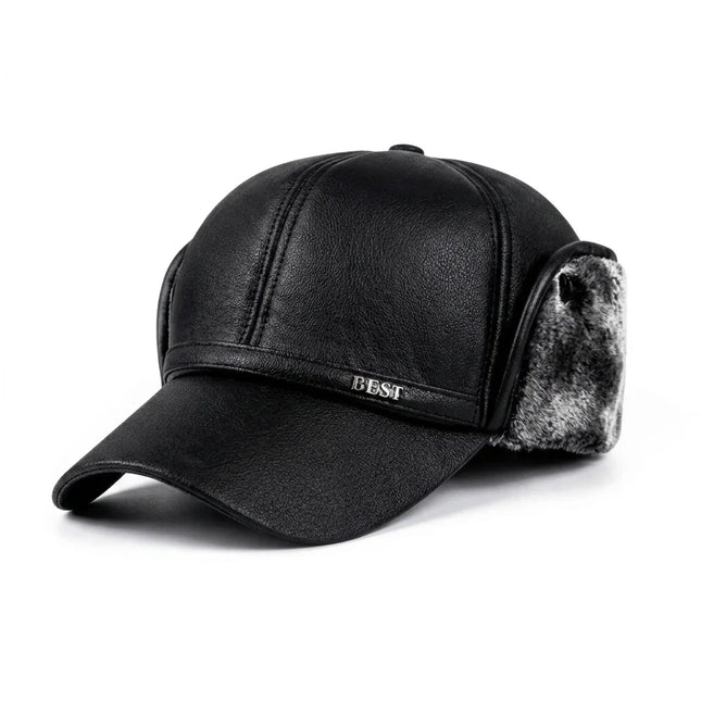 Casquette chapka cuir végane hiver - Vue 1 - Casquette