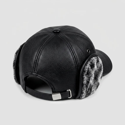 Casquette chapka cuir végane hiver - Vue 4 - Casquette