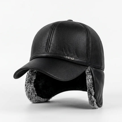 Casquette chapka cuir végane hiver - Vue 6 - Casquette