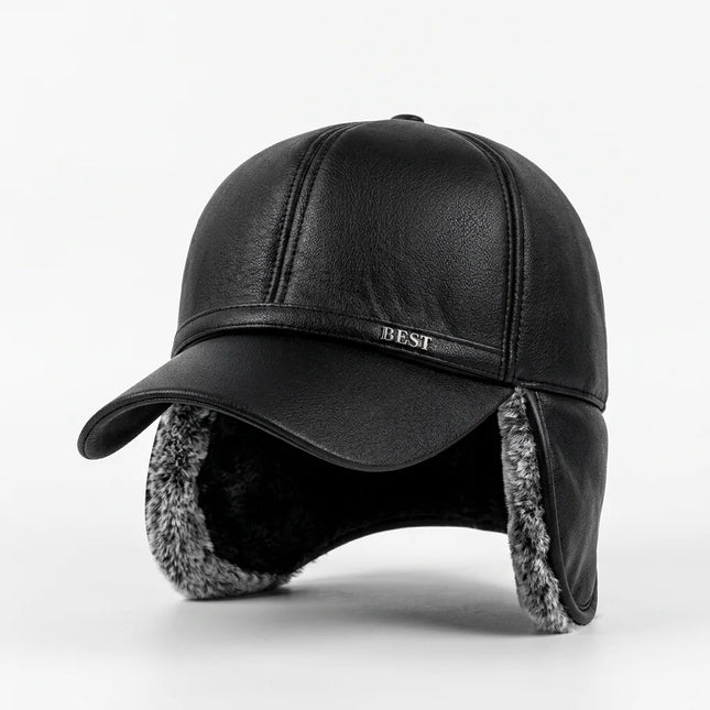Casquette chapka cuir végane hiver - Vue 6 - Casquette