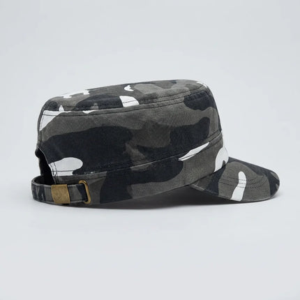 Casquette militaire vintage tissu robuste unisexe - Vue 2 - Casquette