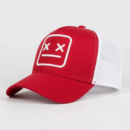 Casquette trucker brodée smiley style vintage unisexe - Vue 4 - Casquette